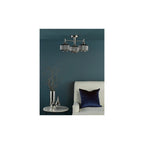 FAB5338 Fabrienne 3 Light Semi-Flush Satin Nickel and Smoked Glass
