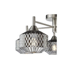 FAB5438 Fabrienne 5 Light Semi-Flush Satin Nickel and Smoked Glass
