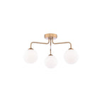 FEY0363-02 Feya 3 Light Semi-Flush Antique Bronze and Opal Glass