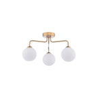 FEY0363-02 Feya 3 Light Semi-Flush Antique Bronze and Opal Glass