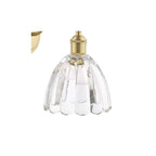 HAD0740-11 Hadano Wall Light Natural Brass and Scalloped Bell Glass