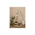 HAD0761-11 Hadano Wall Light Antique Chrome and Scalloped Bell Glass