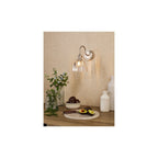 HAD0761-11 Hadano Wall Light Antique Chrome and Scalloped Bell Glass