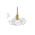 HAD3640-12 Hadano 3 Light Bar Pendant Natural Brass and Wavy Glass