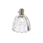 HAD3661-11 Hadano 3 Light Bar Pendant Antique Chrome and Scalloped Bell Glass