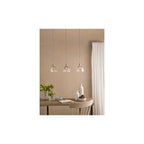 HAD3661-11 Hadano 3 Light Bar Pendant Antique Chrome and Scalloped Bell Glass
