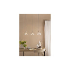 HAD3661-11 Hadano 3 Light Bar Pendant Antique Chrome and Scalloped Bell Glass