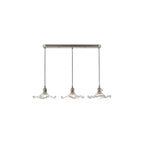 HAD3661-12 Hadano 3 Light Bar Pendant Antique Chrome and Wavy Glass