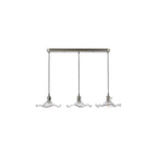 HAD3661-12 Hadano 3 Light Bar Pendant Antique Chrome and Wavy Glass