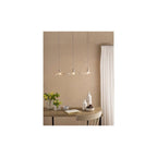 HAD3661-12 Hadano 3 Light Bar Pendant Antique Chrome and Wavy Glass