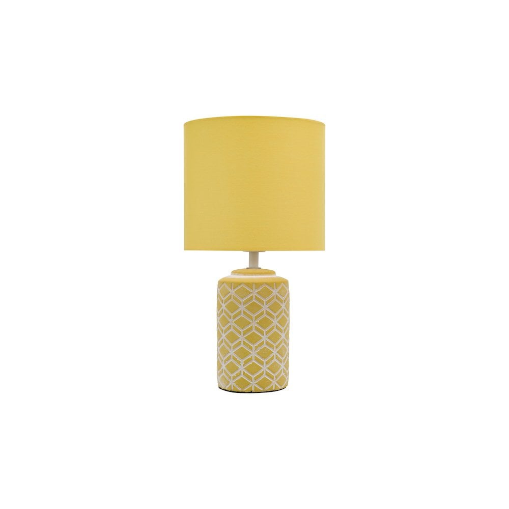 ILO4211 Ilona Ceramic Table Lamp Yellow With Shade
