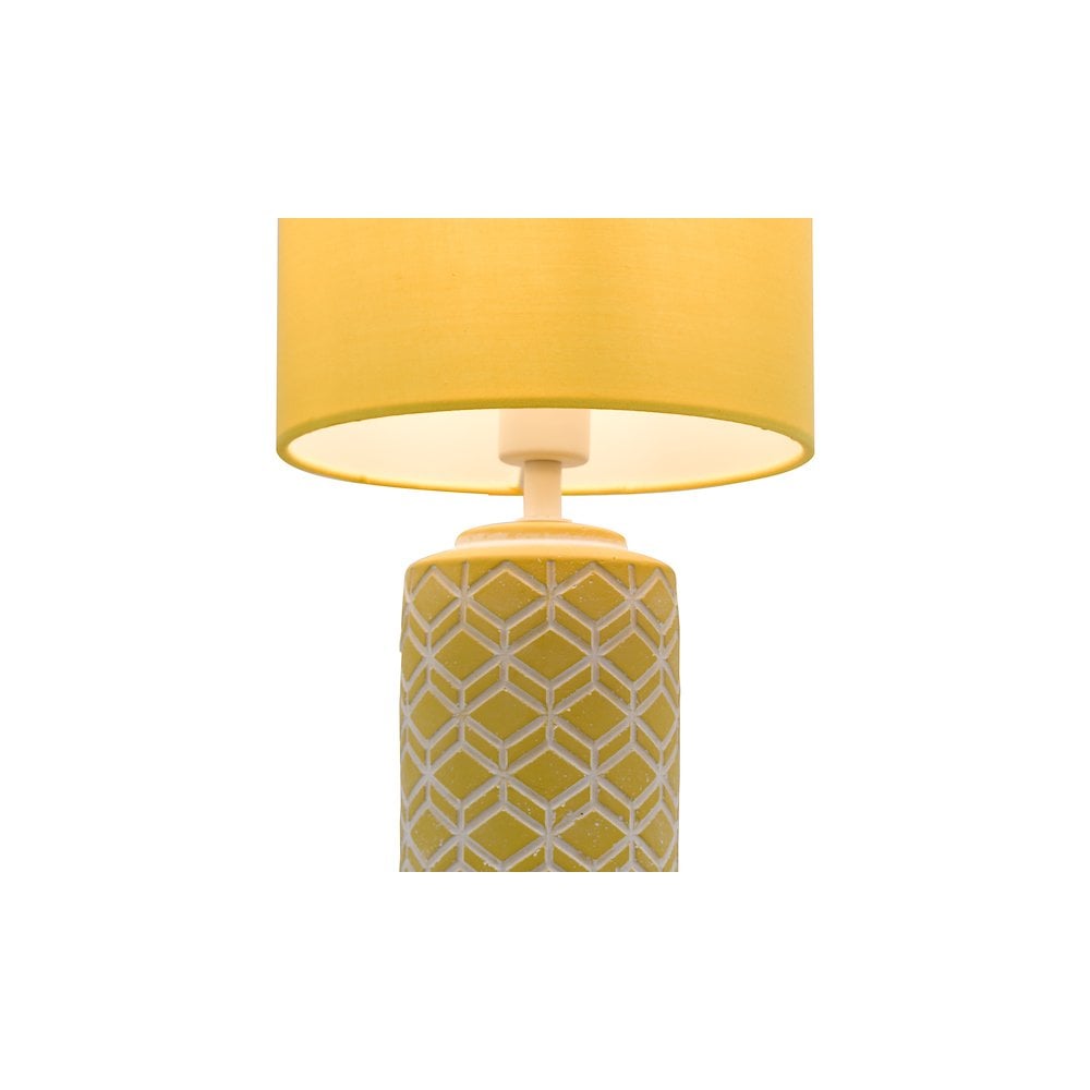 ILO4211 Ilona Ceramic Table Lamp Yellow With Shade