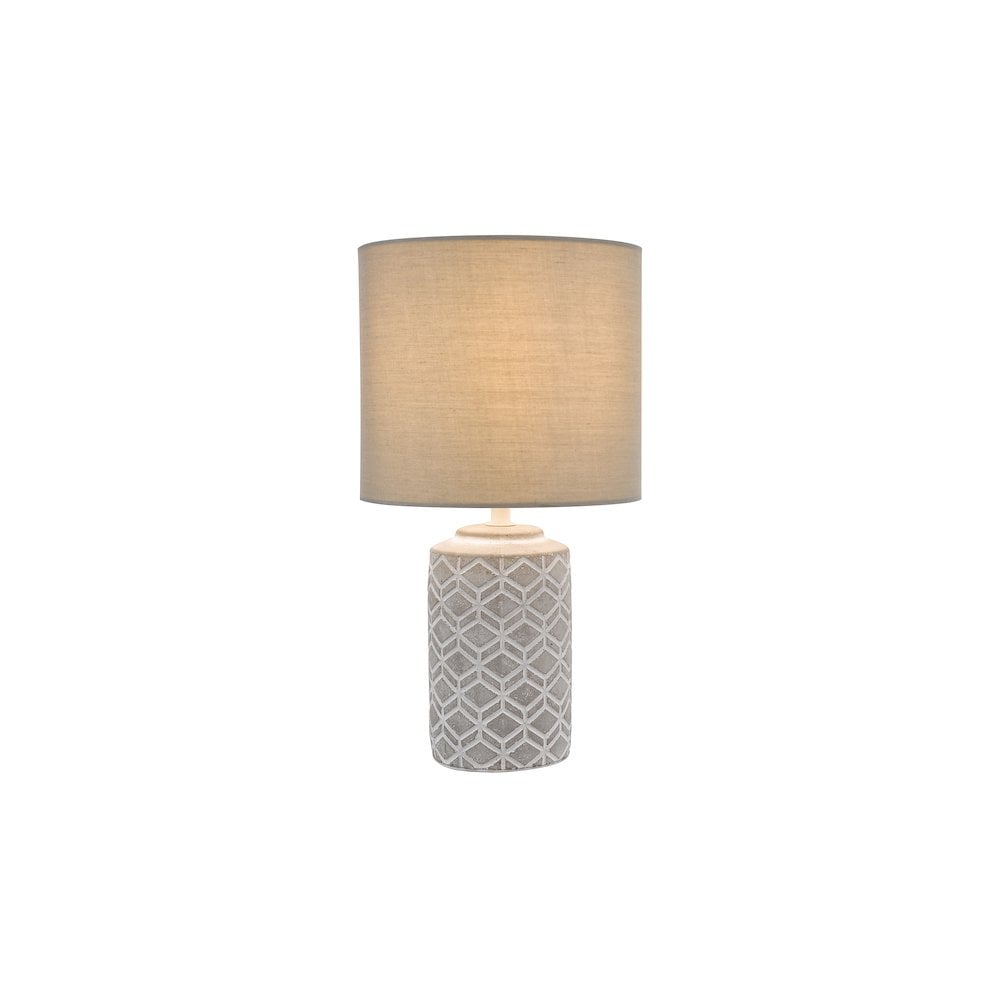 ILO4239 Ilona Ceramic Table Lamp Grey With Shade