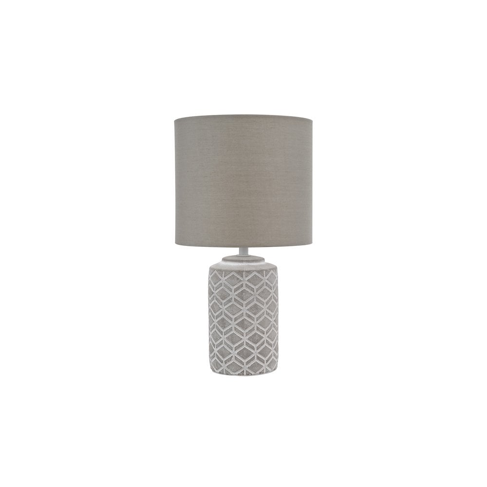 ILO4239 Ilona Ceramic Table Lamp Grey With Shade