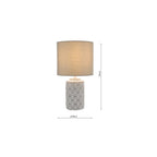ILO4239 Ilona Ceramic Table Lamp Grey With Shade