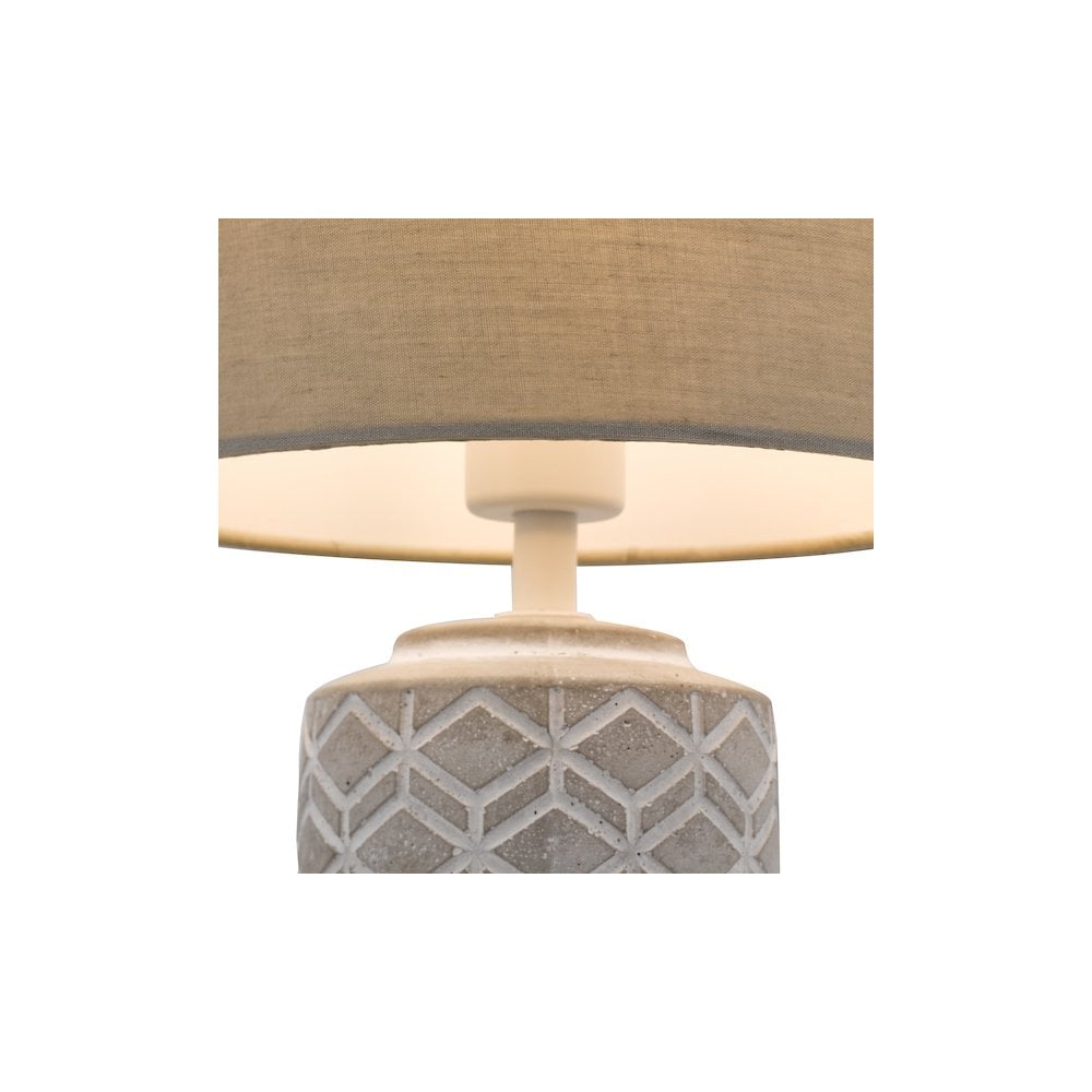 ILO4239 Ilona Ceramic Table Lamp Grey With Shade
