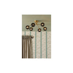 IZZ0635-21 Izzy 6 Light Semi-Flush Polished Gold and Black Confetti Glass