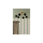 IZZ0635-21 Izzy 6 Light Semi-Flush Polished Gold and Black Confetti Glass