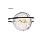 OLY0422-12 Olympus 4 Light Semi-Flush Matt Black and Clear Dimpled Glass