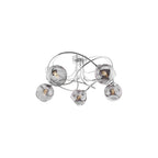 ONA5450-15 Onawa 5 Light Semi Flush Polished Chrome Smoked Glass