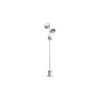 SPI5550-19 Spiral 3 Light Floor Lamp Polished Chrome & Smoked/Clear Ribbed Glass