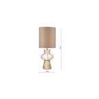 SUE4229 Suelita Table Lamp Brown Ribbed Glass and Antique Brass With Shade