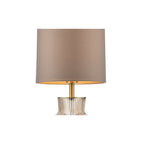 SUE4229 Suelita Table Lamp Brown Ribbed Glass and Antique Brass With Shade