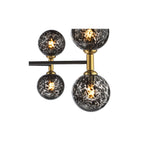 TAK2354-21 Takara 10 Light Semi-Flush Matt Black With Black Confetti Glass