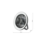 TUR4122 Turbo Desk Fan With Lamp Black LED