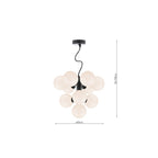 VIN2322-17 Vine 10 Light Pendant Satin Black