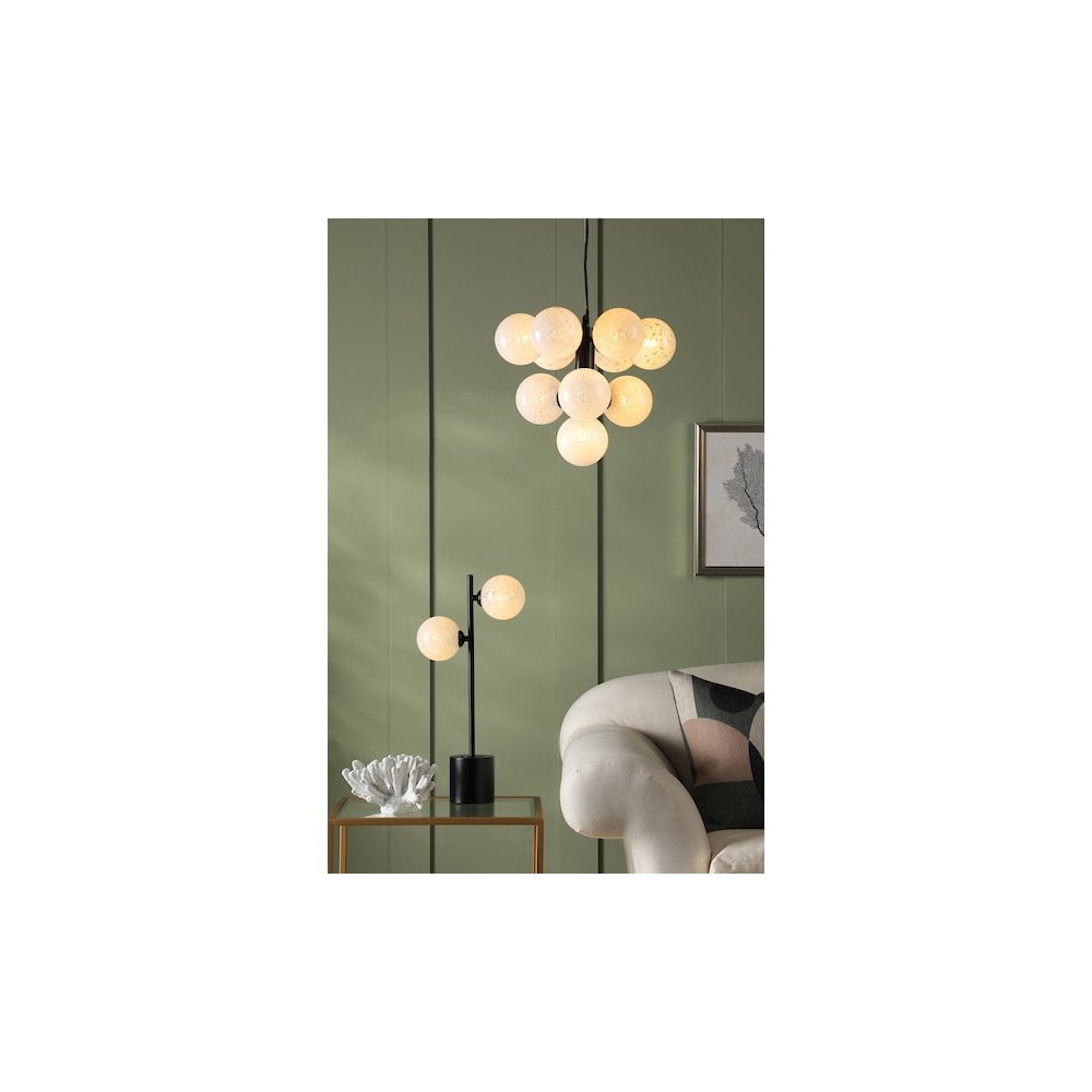VIN2322-17 Vine 10 Light Pendant Satin Black