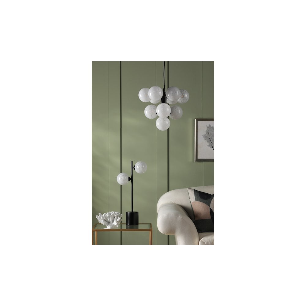 VIN2322-17 Vine 10 Light Pendant Satin Black