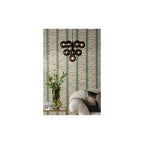 VIN2322-21 Vine 10 Light Pendant Matt Black and Black Confetti Glass