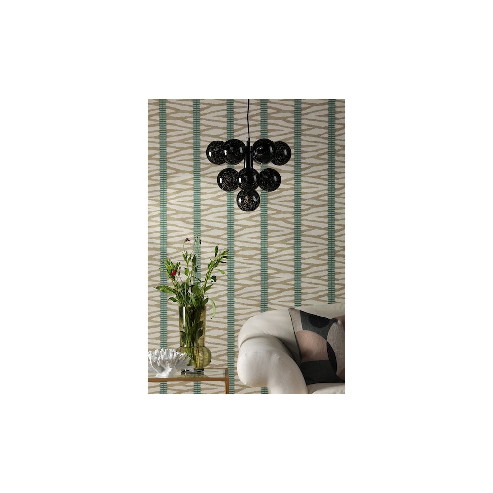 VIN2322-21 Vine 10 Light Pendant Matt Black and Black Confetti Glass