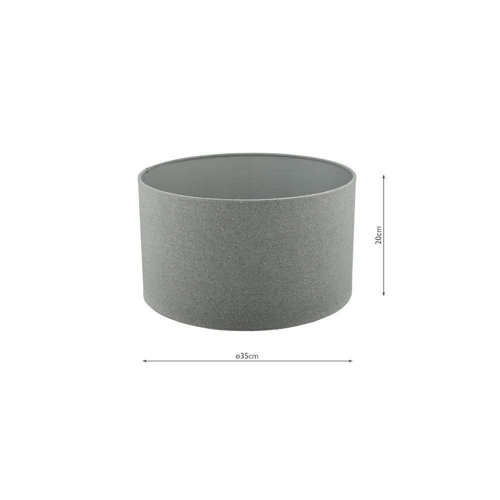 CRE4239-PYR1439 Creon Ceramic Table Lamp Grey and Antique Brassss With Shade