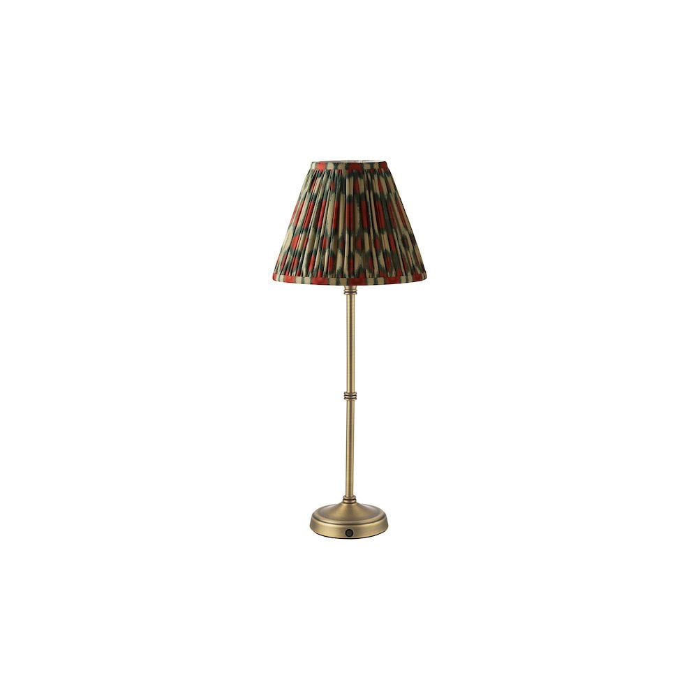 DAH4275-IKA1025 Dahl Rechargeable Table Lamp Matt Antique Brass With Shade LED