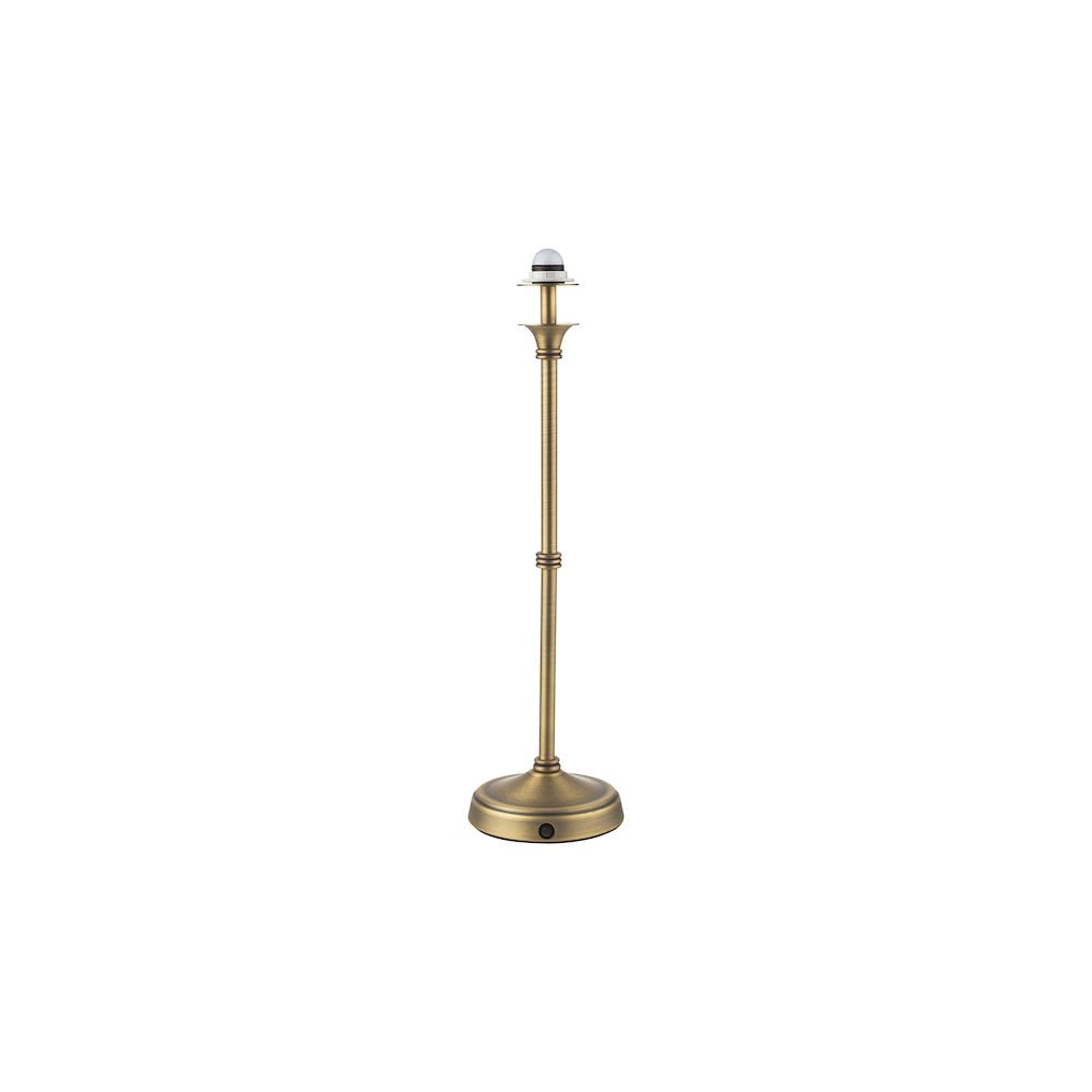 DAH4275-IKA1025 Dahl Rechargeable Table Lamp Matt Antique Brass With Shade LED