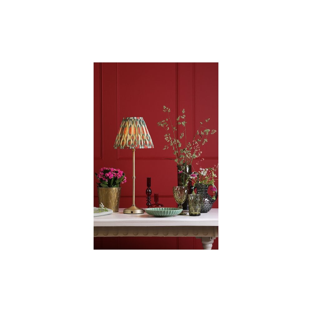 DAH4275-IKA1025 Dahl Rechargeable Table Lamp Matt Antique Brass With Shade LED