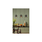 EIL0322-AID6510B Eileen 3 Light Bar Pendant Matt Black and Smoked Glass LED