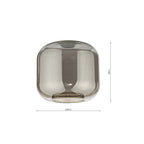 EIL0322-AID6510B Eileen 3 Light Bar Pendant Matt Black and Smoked Glass LED