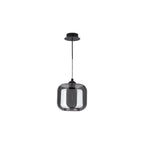 EIL0722-AID6510B Eileen Pendant/Wall Light Matt Black and Smoked Glass LED