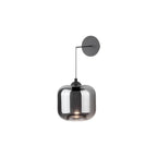 EIL0722-AID6510B Eileen Pendant/Wall Light Matt Black and Smoked Glass LED