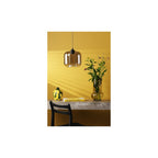 EIL0722-AID6510B Eileen Pendant/Wall Light Matt Black and Smoked Glass LED