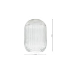 EIL0722-SAW6508 Eileen Pendant/Wall Light Matt Black and Ribbed Glass LED