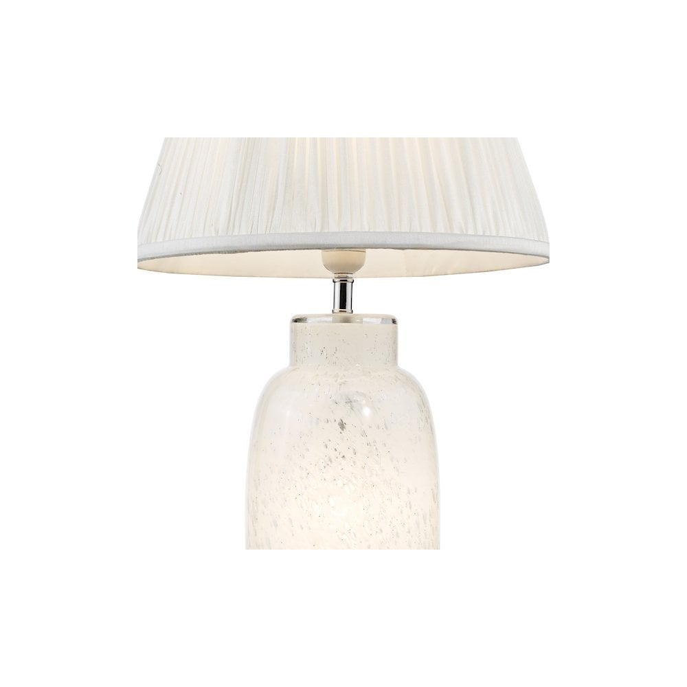 ILE422-ULY1615 Ileana Table Lamp White Glass With Shade
