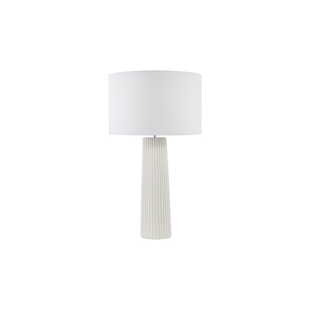 MYL422-PYR162 Myla Ceramic Table Lamp White With Shade