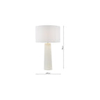 MYL422-PYR162 Myla Ceramic Table Lamp White With Shade