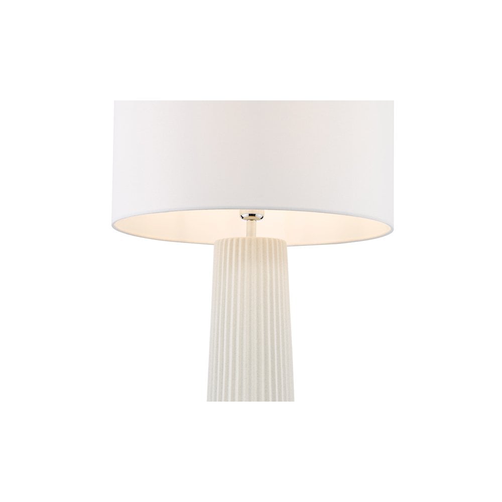 MYL422-PYR162 Myla Ceramic Table Lamp White With Shade