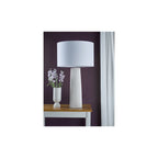 MYL422-PYR162 Myla Ceramic Table Lamp White With Shade