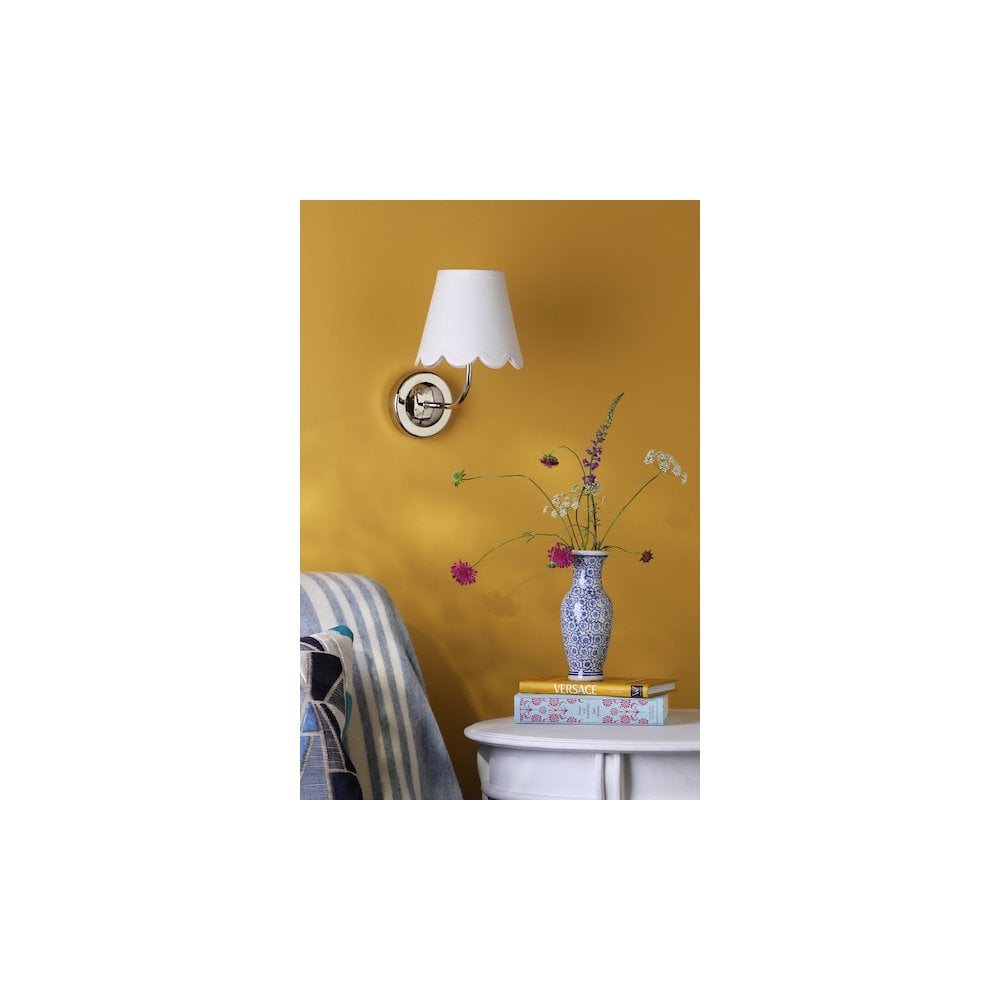 NAV0738-NER262 Navarro Rechargeable Wall Light Polished Nickel With Shade LED